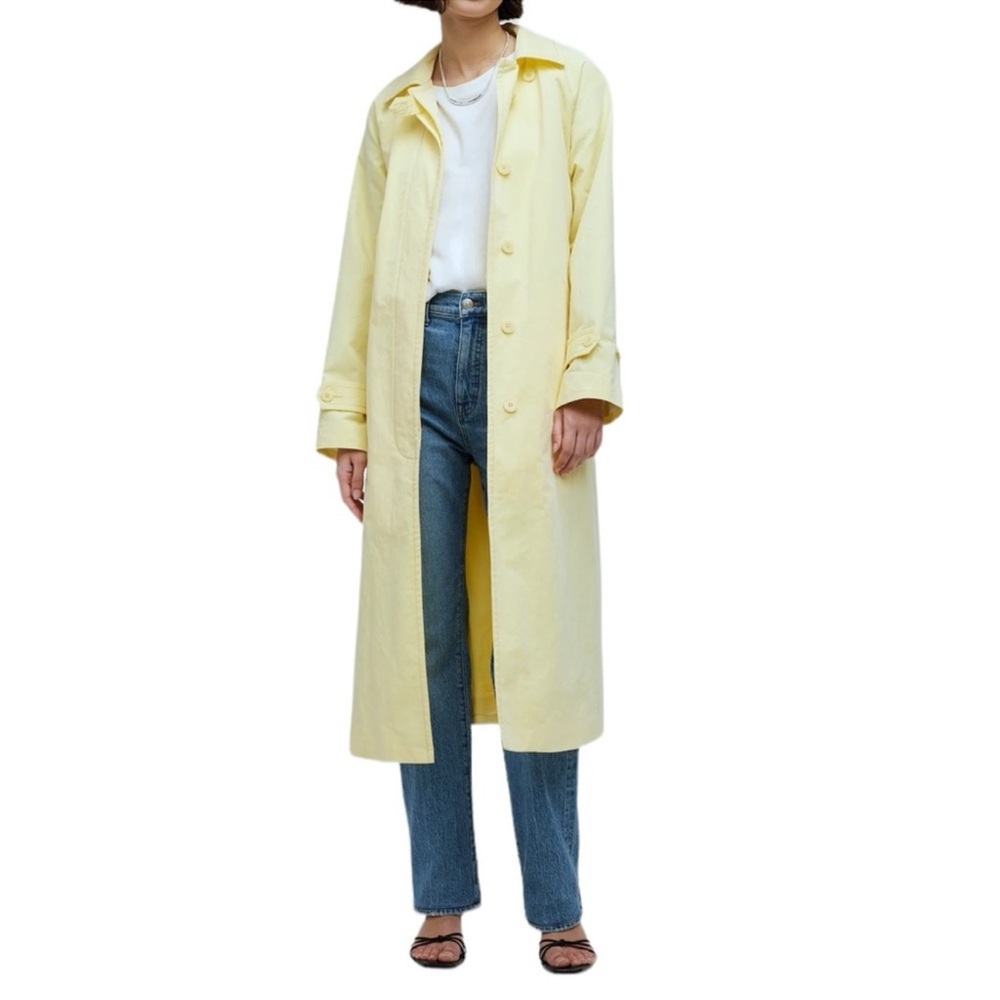 Madewell Classic Belted Trench Coat In Candlelight Yellow